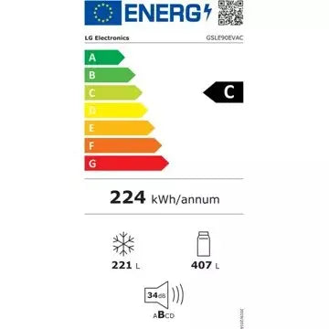 Réfrigérateur Américain	LG GSLE90EVAC