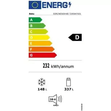 Réfrigérateur combiné	BEKO	B3RCNE565HXB