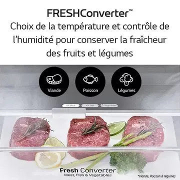 Réfrigérateur combiné	LG	GBB72SWVDN