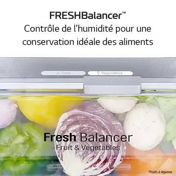Réfrigérateur combiné	LG	GBB72SWVDN
