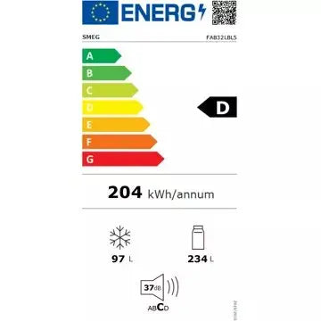 Réfrigérateur combiné							SMEG				FAB32LBL5 Noir