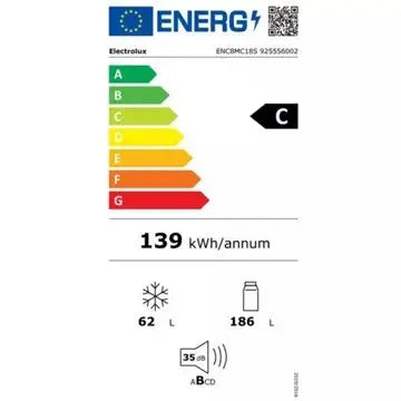 Réfrigérateur combiné encastrable 							ELECTROLUX				ENC8MC18S