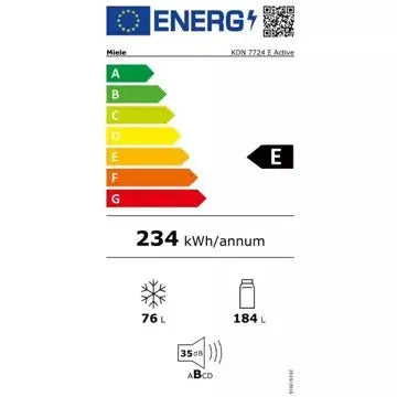 Réfrigérateur combiné encastrable MIELE	KDN 7724 E Pantographe