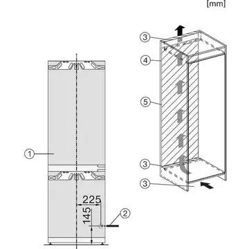 Réfrigérateur combiné encastrable MIELE	KFN 7734 E