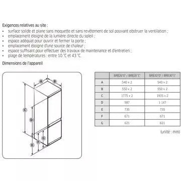 Réfrigérateur combiné encastrable SAMSUNG 	BRB26705EWW Metal Cooling