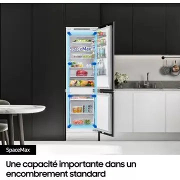 Réfrigérateur combiné encastrable SAMSUNG 	BRB26705EWW Metal Cooling