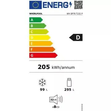 Réfrigérateur combiné encastrable  WHIRLPOOL	WHSP70T232P Supreme Silence 70cm Auto