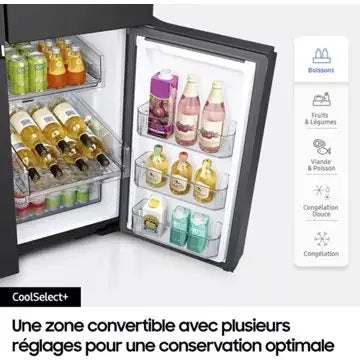 Réfrigérateur multi portes	SAMSUNG RF65DB970E22 light & see