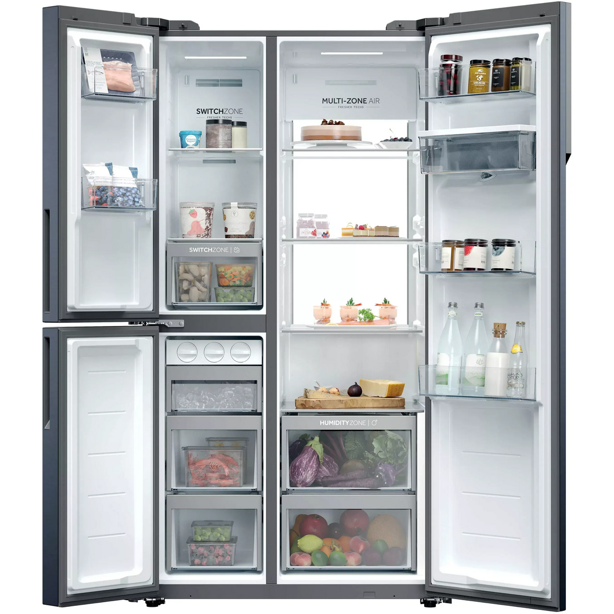Réfrigérateur américain noir HAIER HSPR79F18DWMB