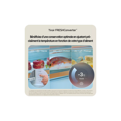 Réfrigérateur congélateur bas LG GBBS726AMB