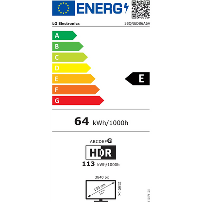 TV LED LG 55QNED86A (2025) 55" (139 cm) 4K Ultra HD - 120Hz, Smart TV